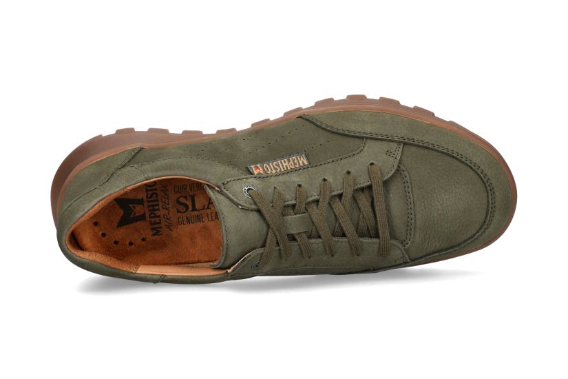 'Flynn' heren sneaker met veters - groen - Chaplinshoes'Flynn' herensneaker met veters - groenMephisto