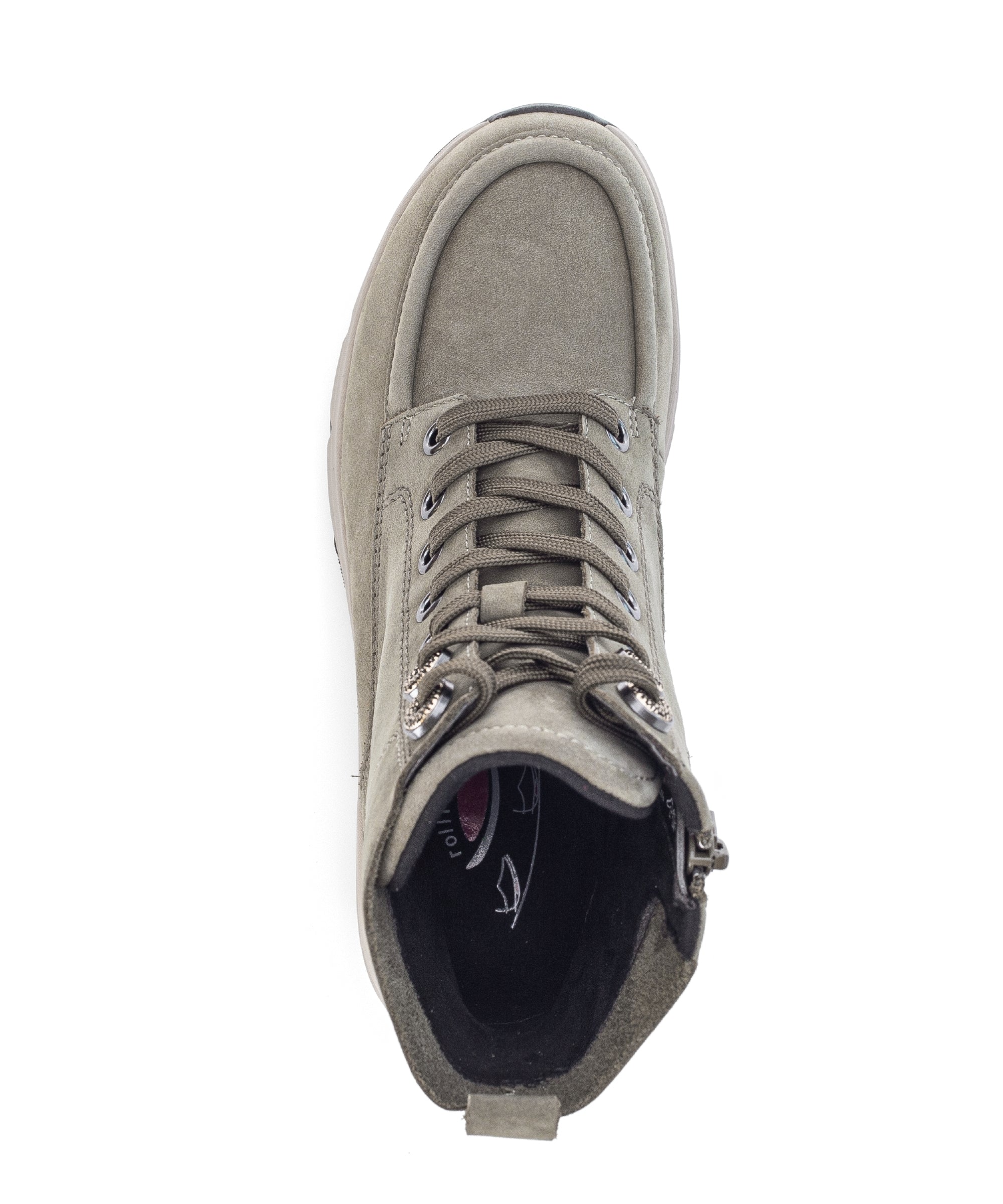 '56.884.33' rollende dameslaars met veterrits - Groen