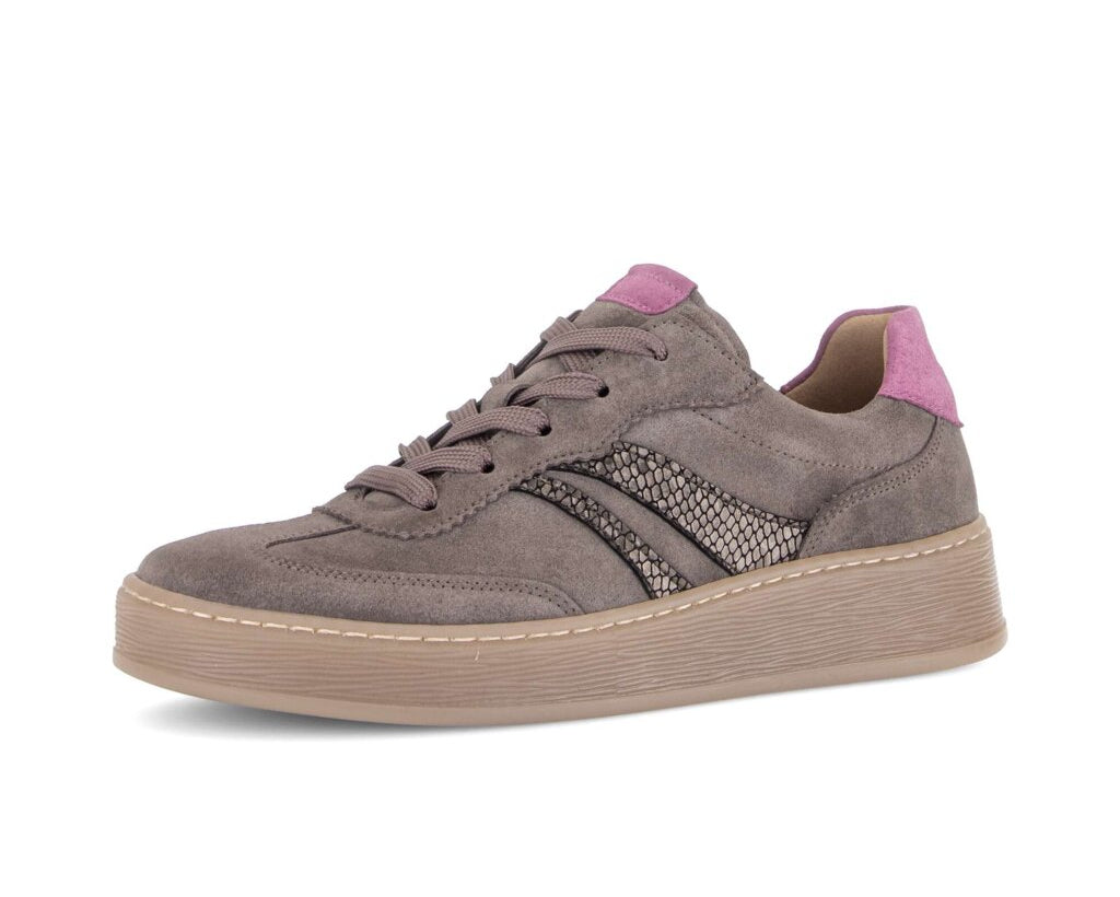 Sapato feminino com cadarço '6018.01.011' - cinza