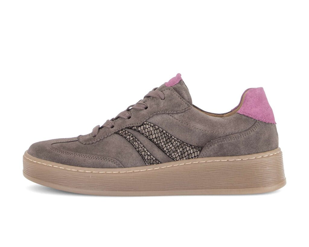 Sapato feminino com cadarço '6018.01.011' - cinza