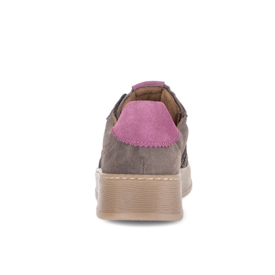 Sapato feminino com cadarço '6018.01.011' - cinza