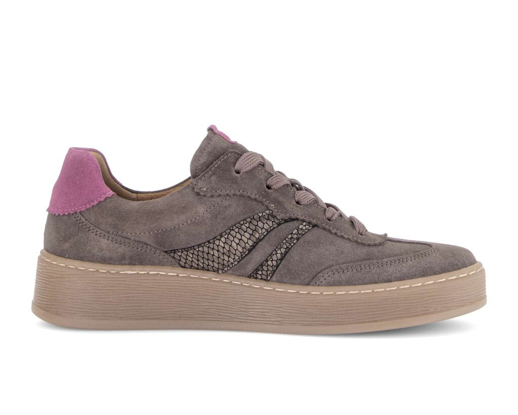 Sapato feminino com cadarço '6018.01.011' - cinza