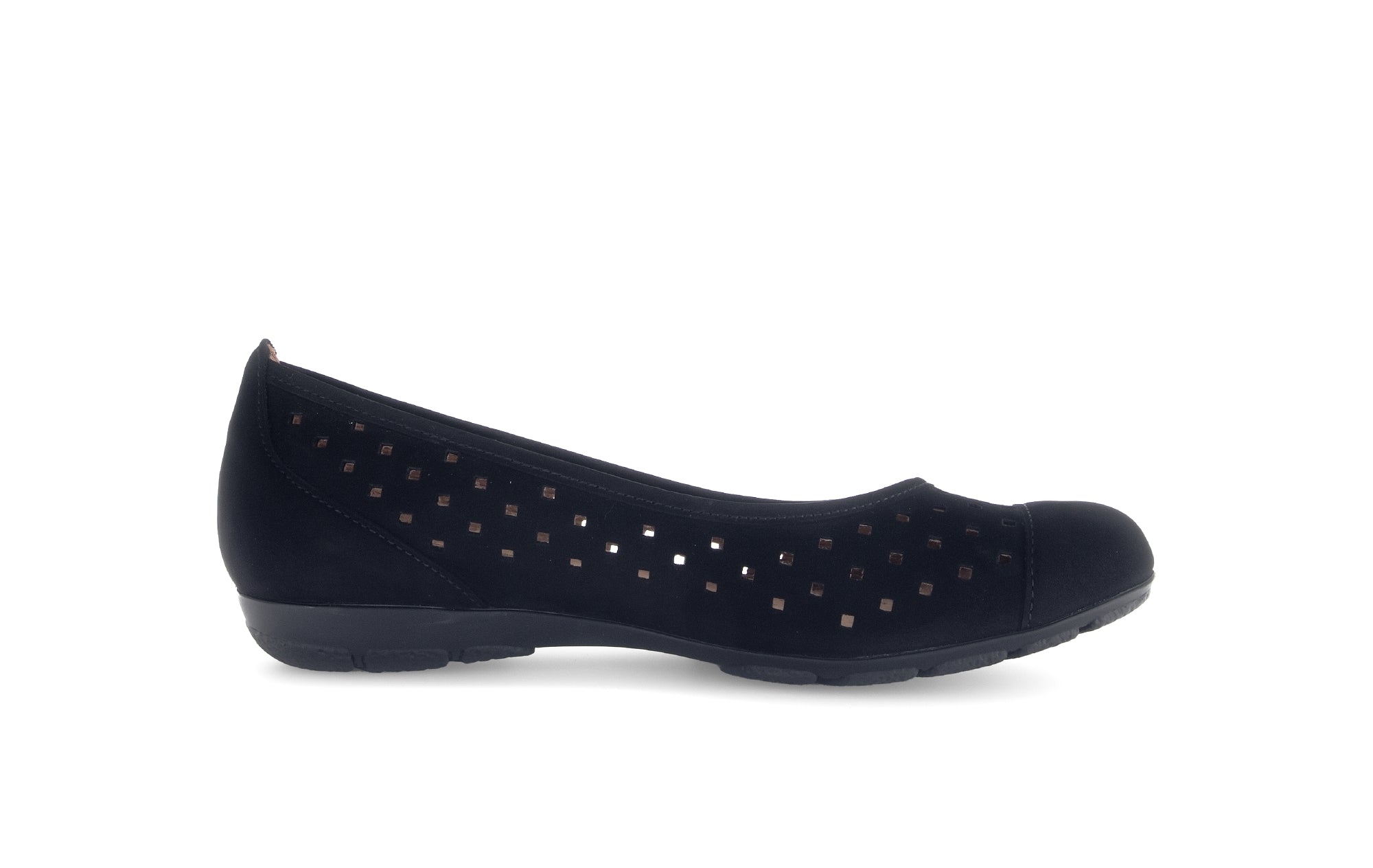 '64.169.17' bailarina de verano perforada para mujer - negro