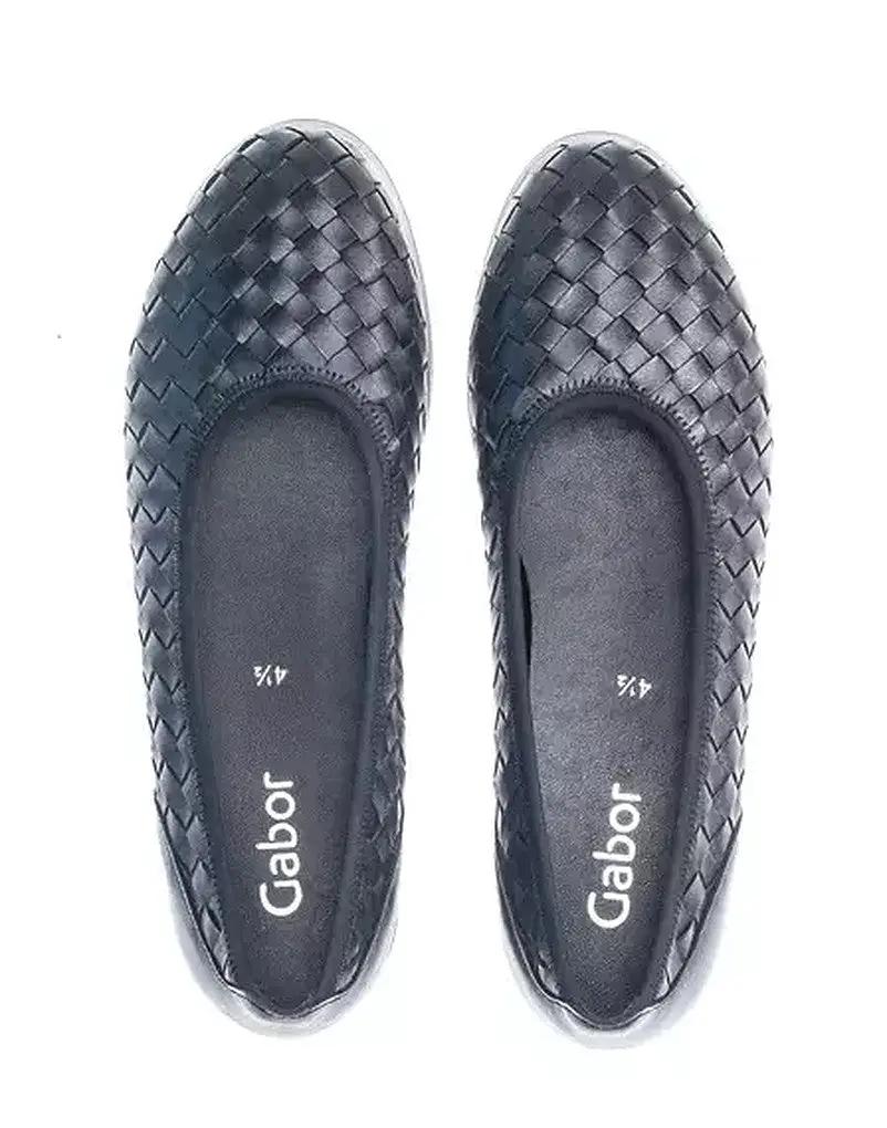 Gabor 64.111.27 Dames Ballerina's - Zwart - Chaplin schoenen Gabor 64.111.27 Dames Ballerina's - ZwartGabor