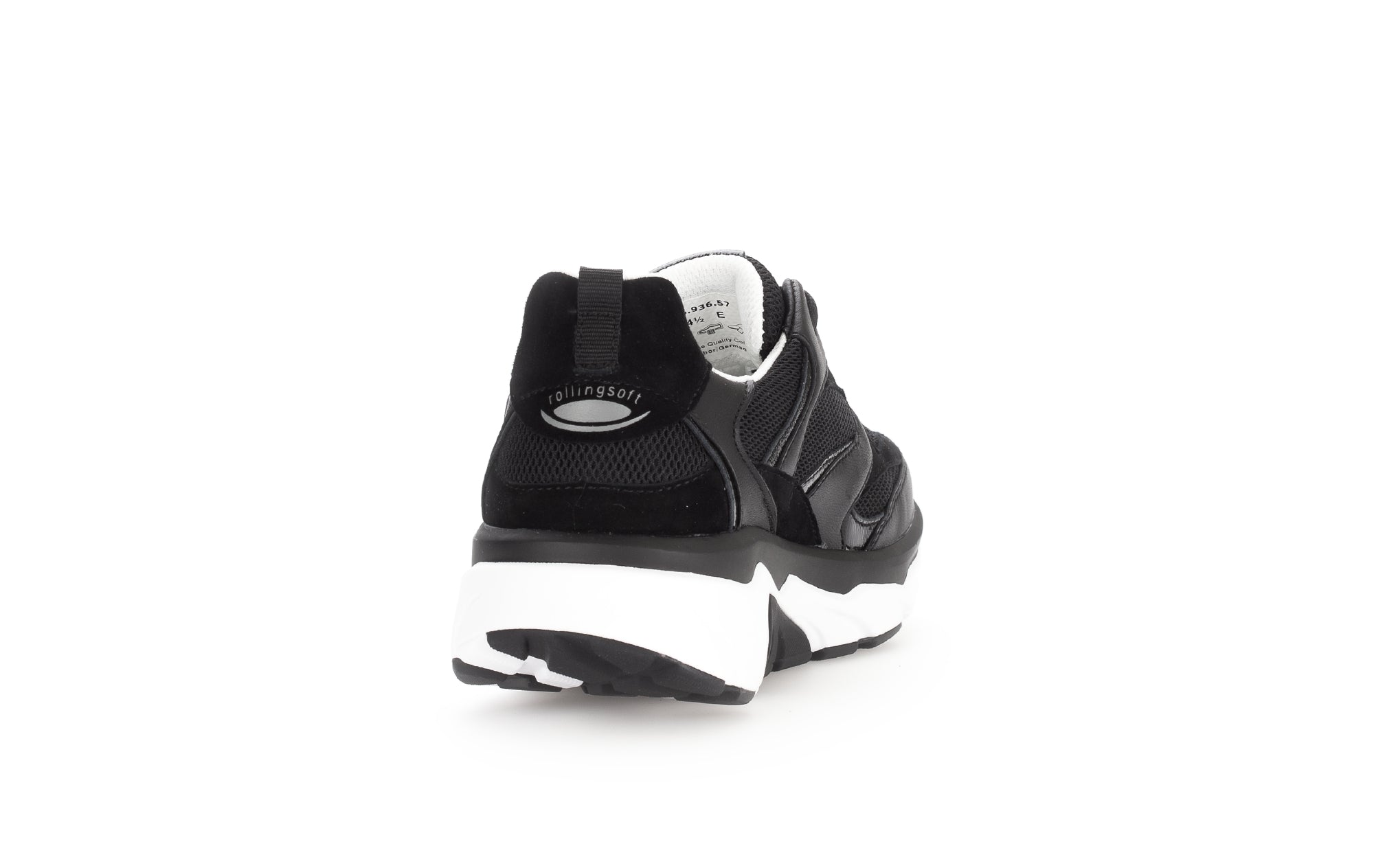 Oprolbare veterschoen dames '66.936.57' - zwart