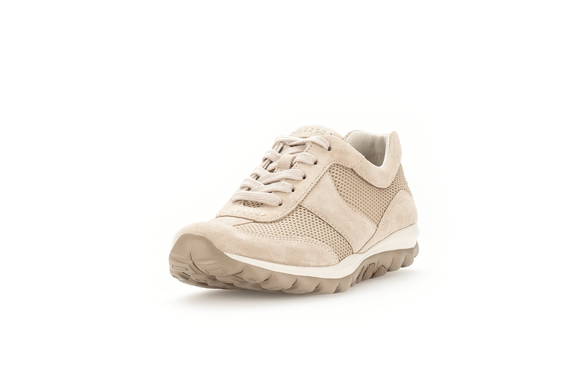 '66.966.23' sneaker de marche à roulettes perforées pour femme - beige