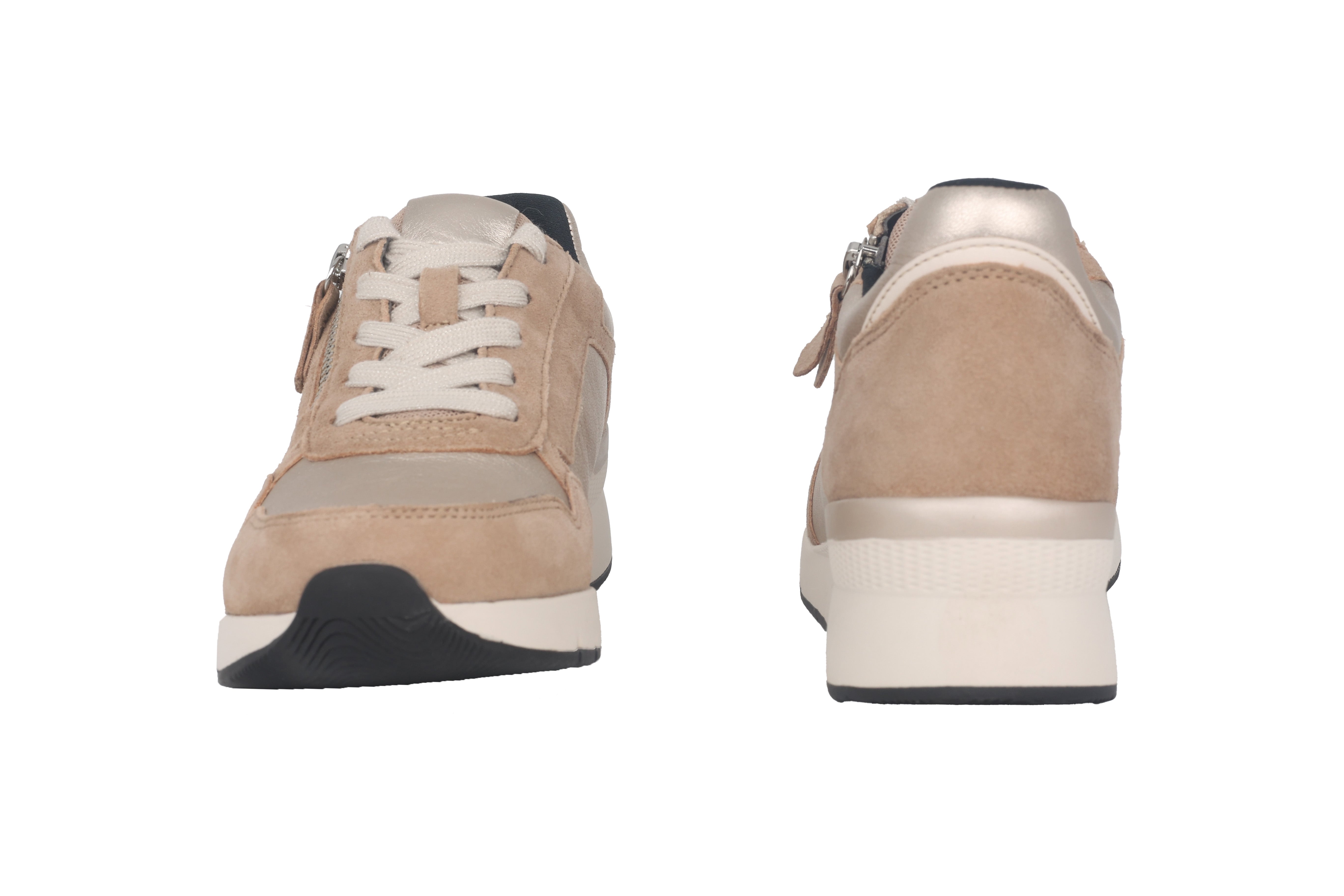 Damesschoen met veterrits '56.418.82' - Beige