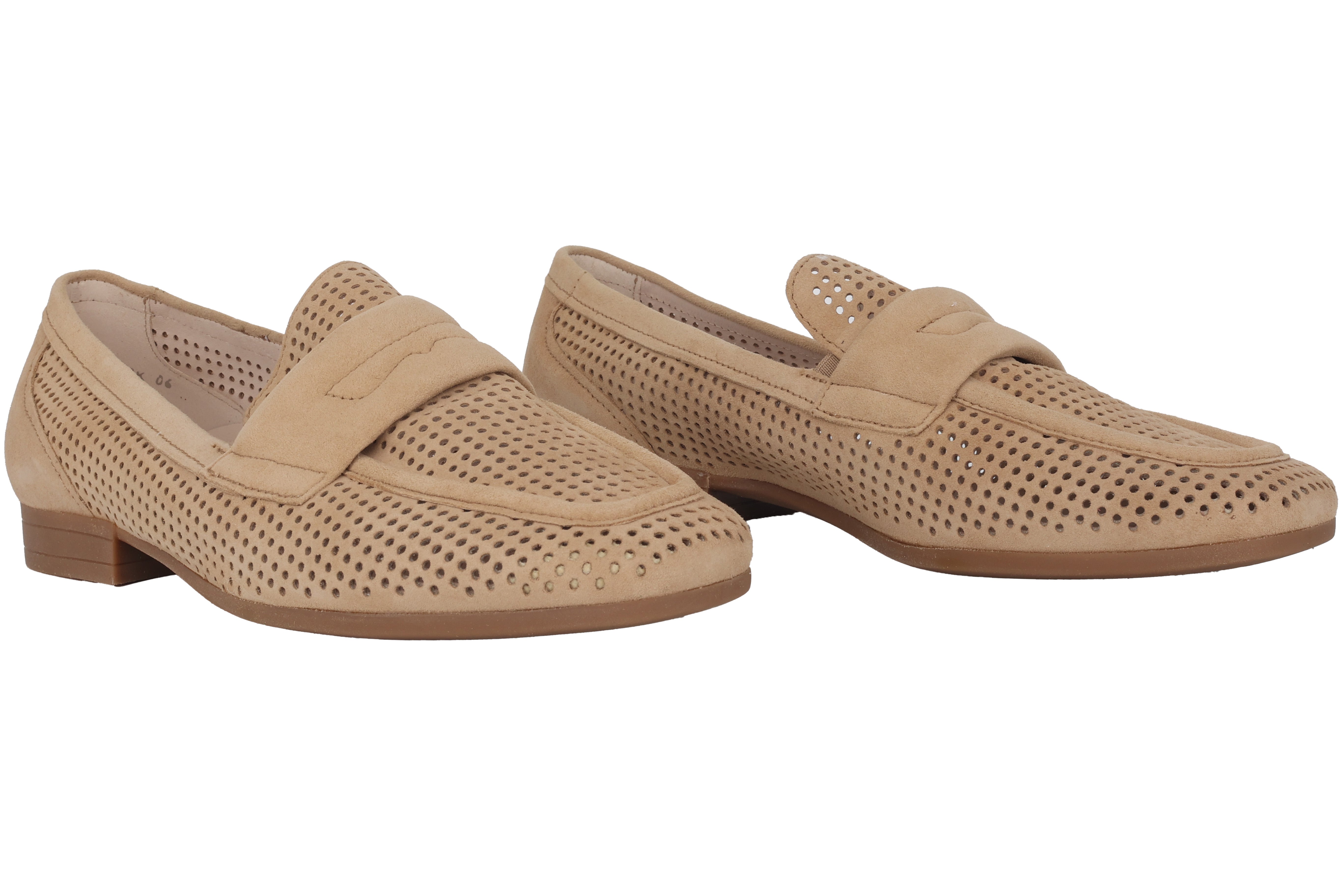 '22.424.34' women's perforated summer loafer - beige
