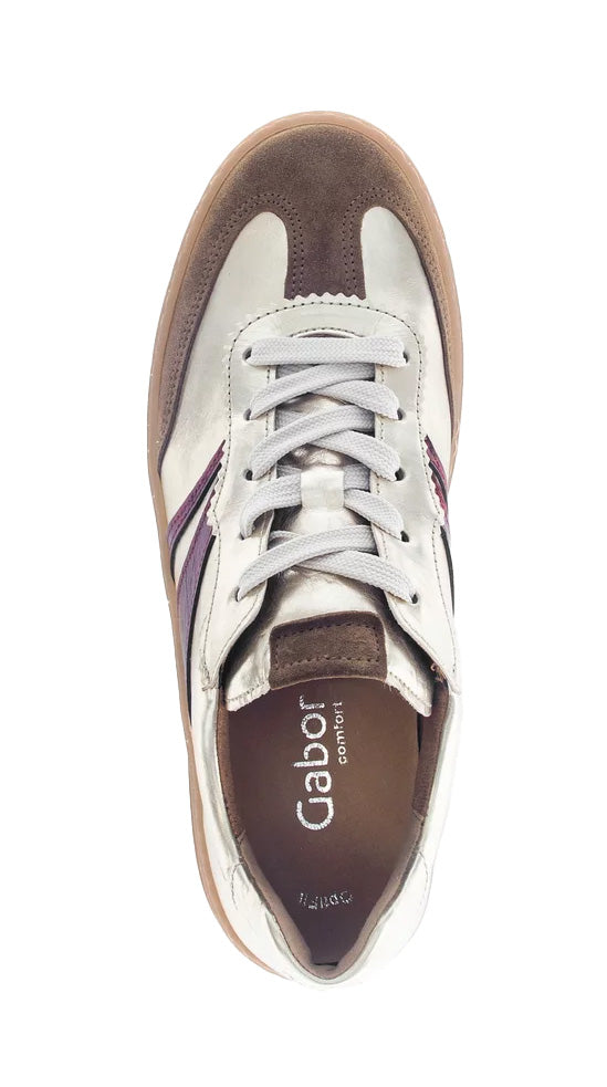 '76.475.80' women's lace-up sneaker - Gold red brown mix