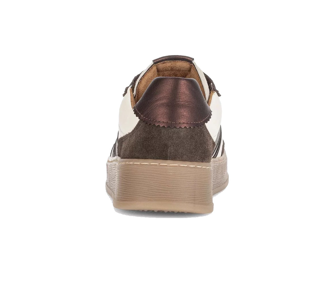 Chaussure à lacets pour femme '76.475.20' - Mélange blanc et marron