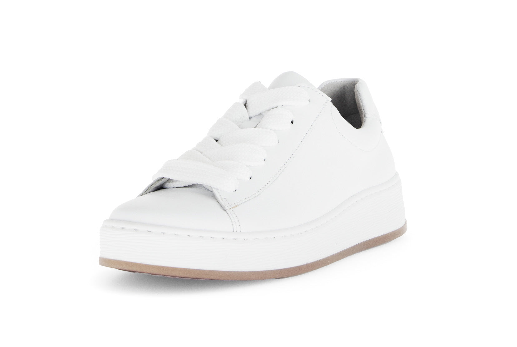 Damessneaker met veters '86.470.50' - wit