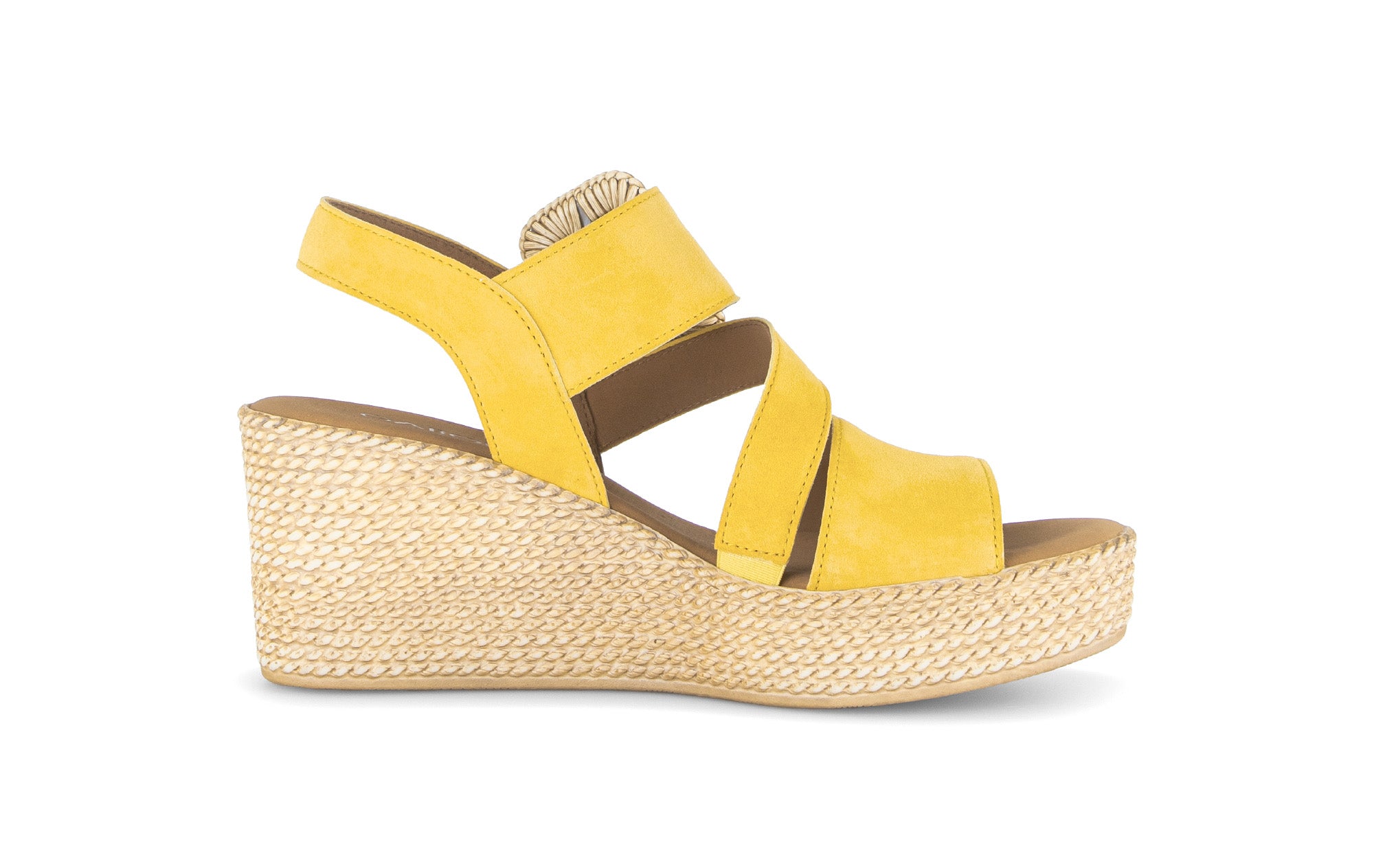 '84.771.13' sandalia con cuña para mujer - amarillo