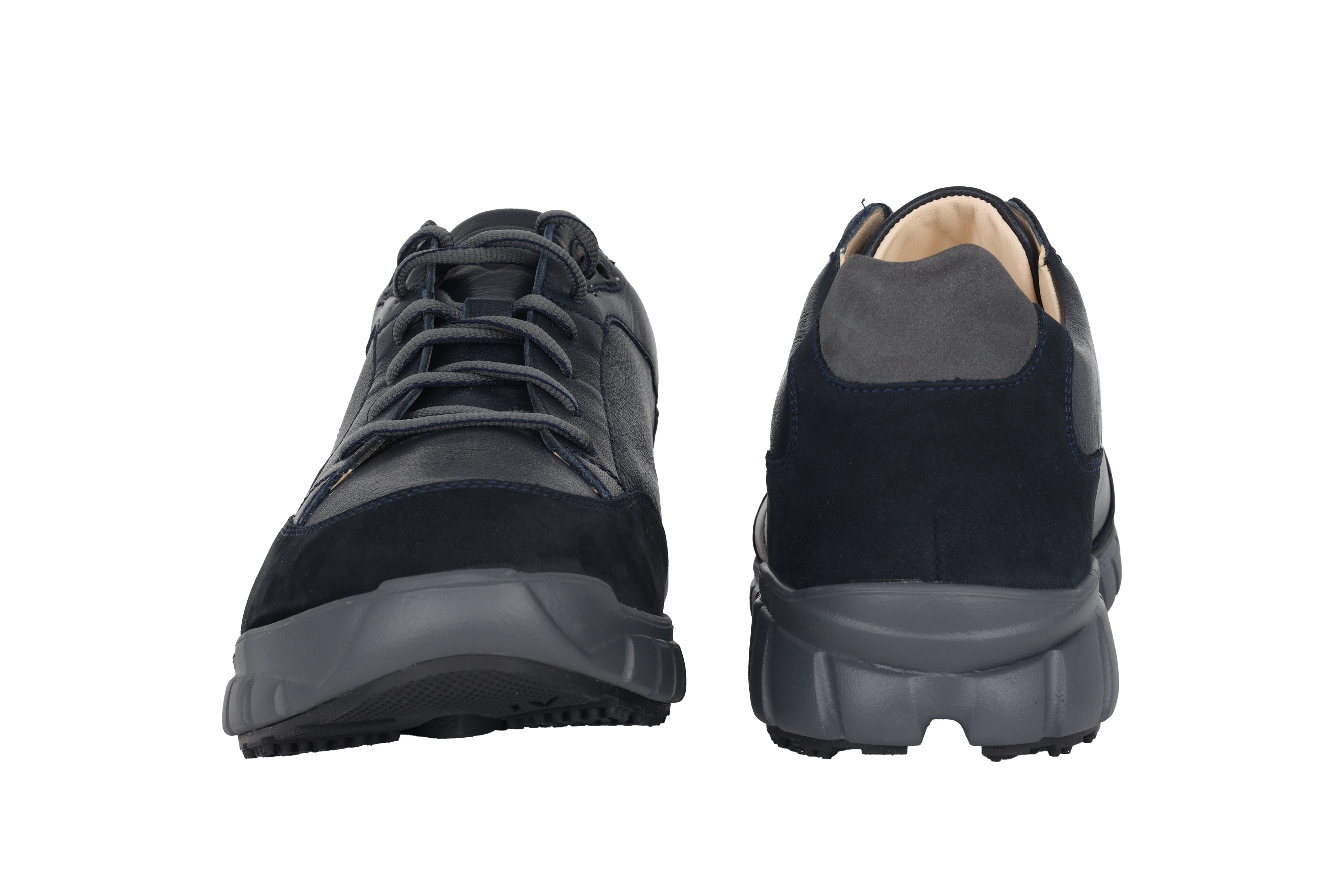 'Evo' men's  wide fit (H) walking rolling lace-up sneaker - Blue