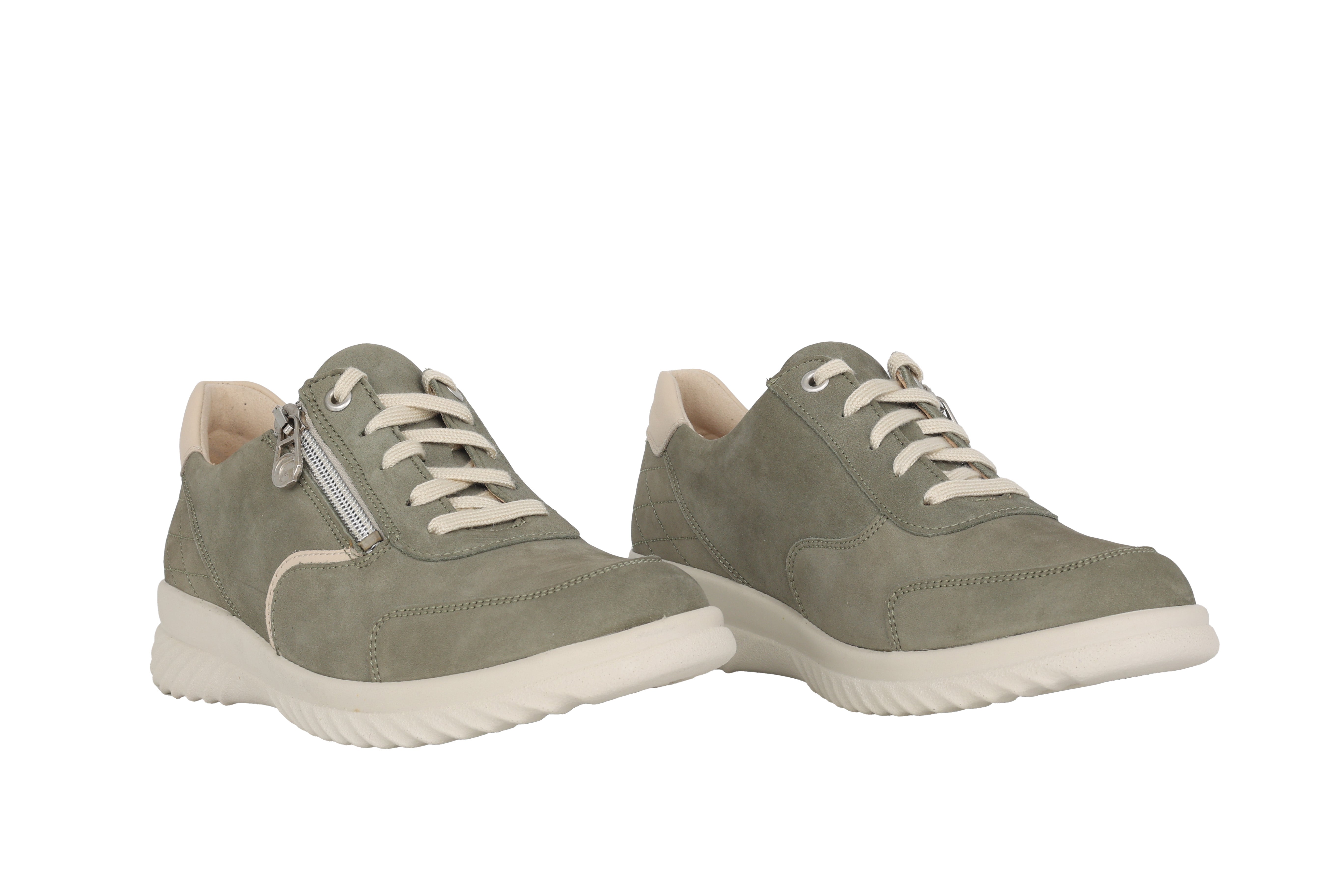 Chaussures à lacets coupe large (H) pour femmes 'Heike' - Vert