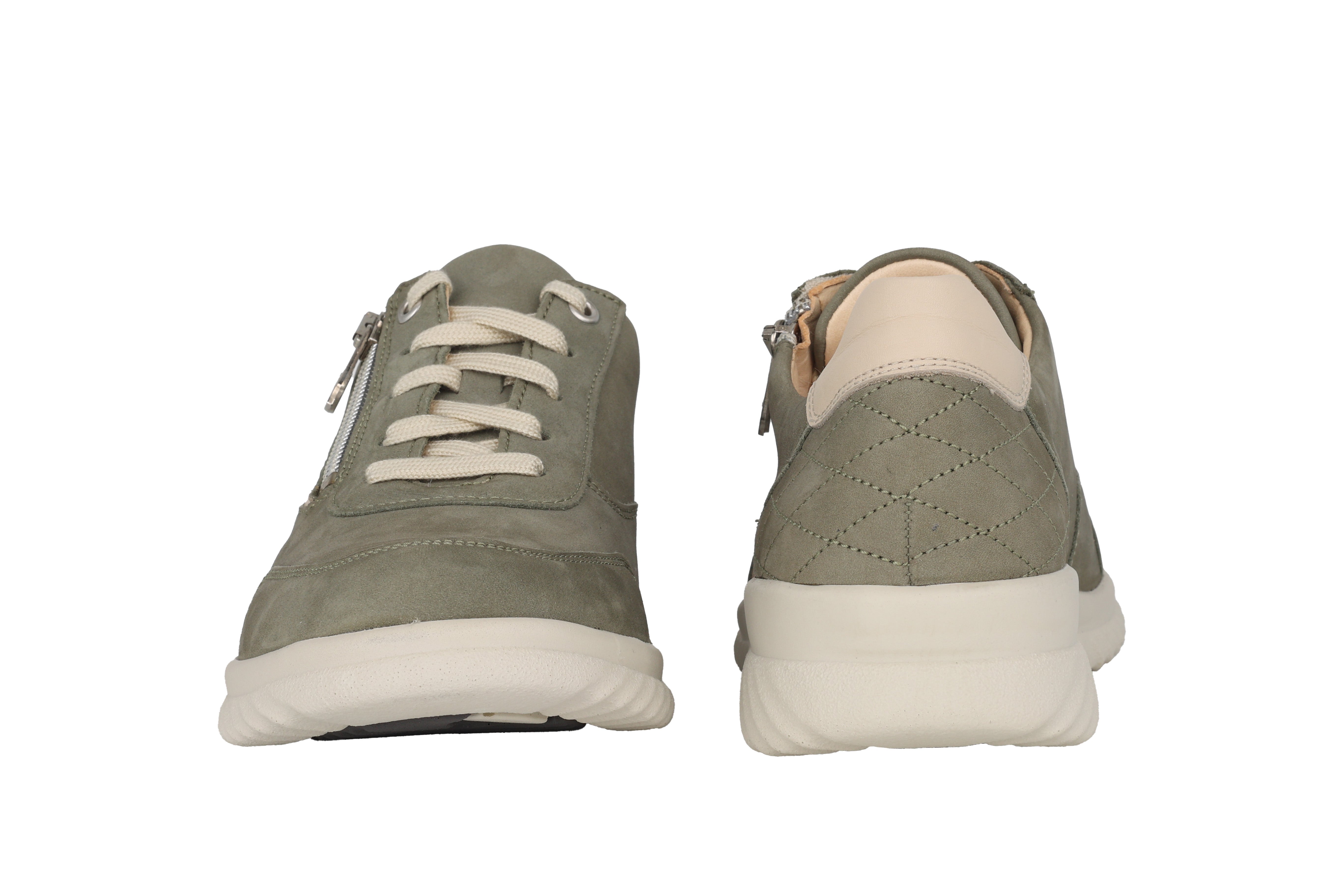 Chaussures à lacets coupe large (H) pour femmes 'Heike' - Vert