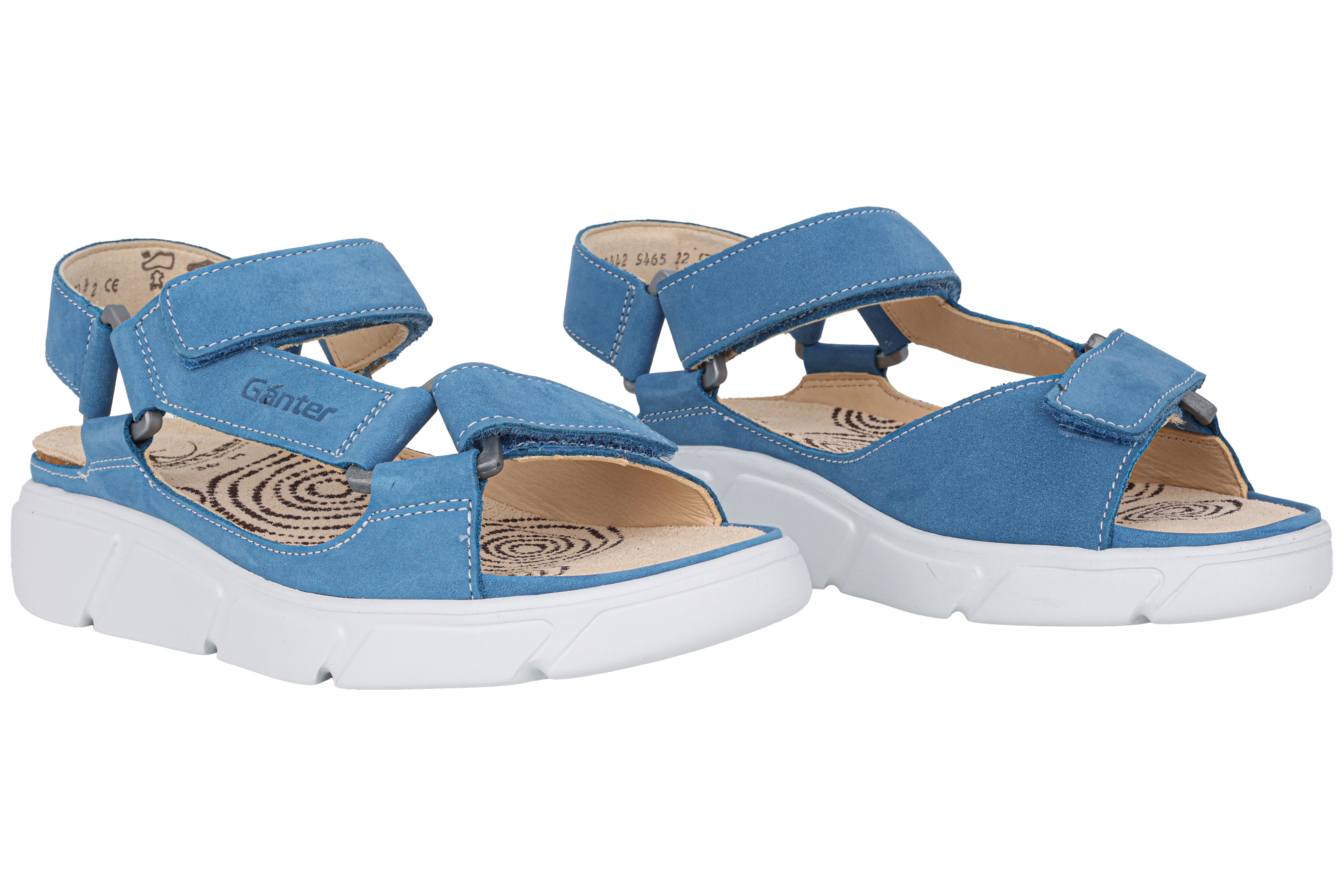 Damessandaal 'Halina' met brede pasvorm (H) - Blauw