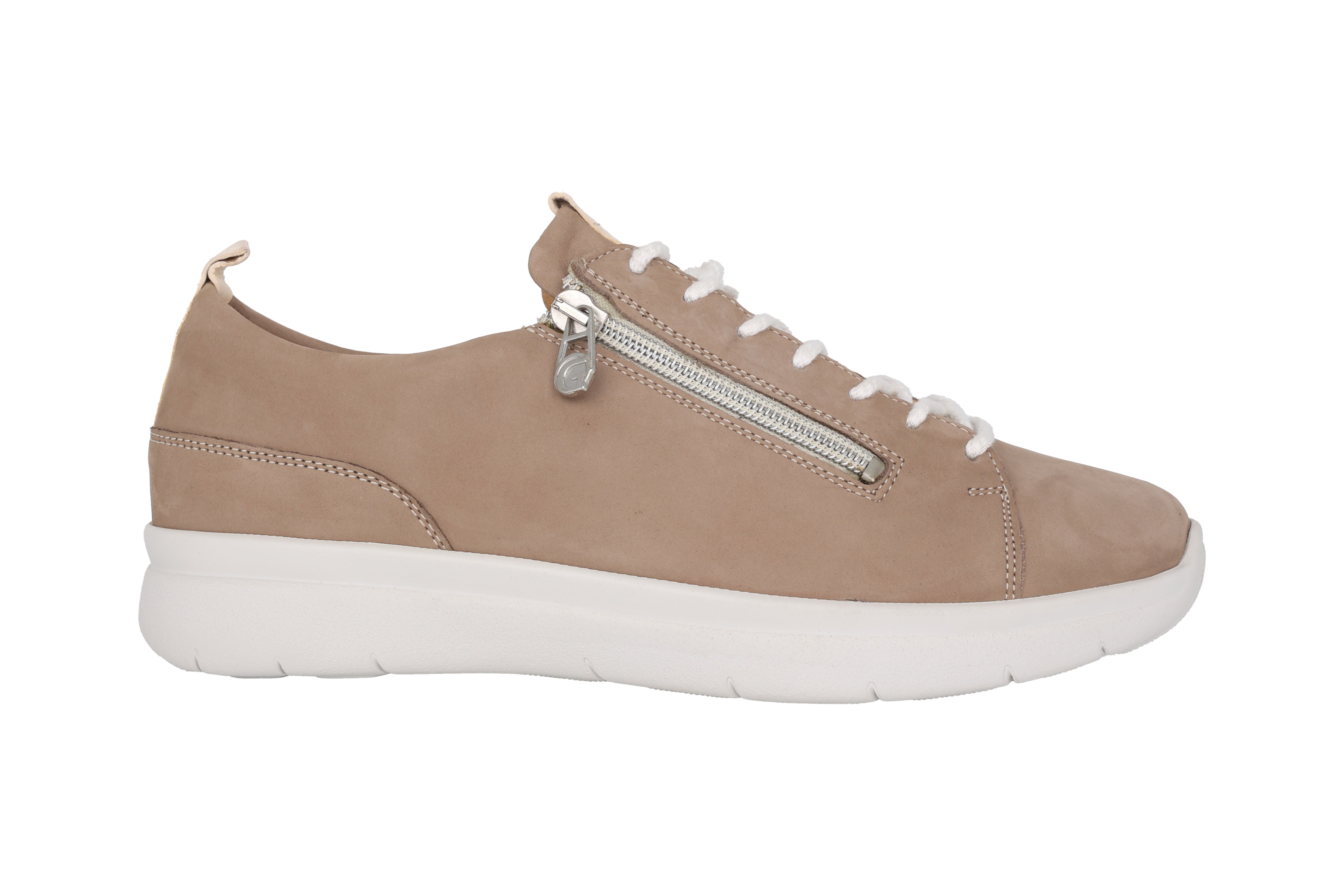 'Kira' women's very wide fit (K) lace-zip shoes - Taupe