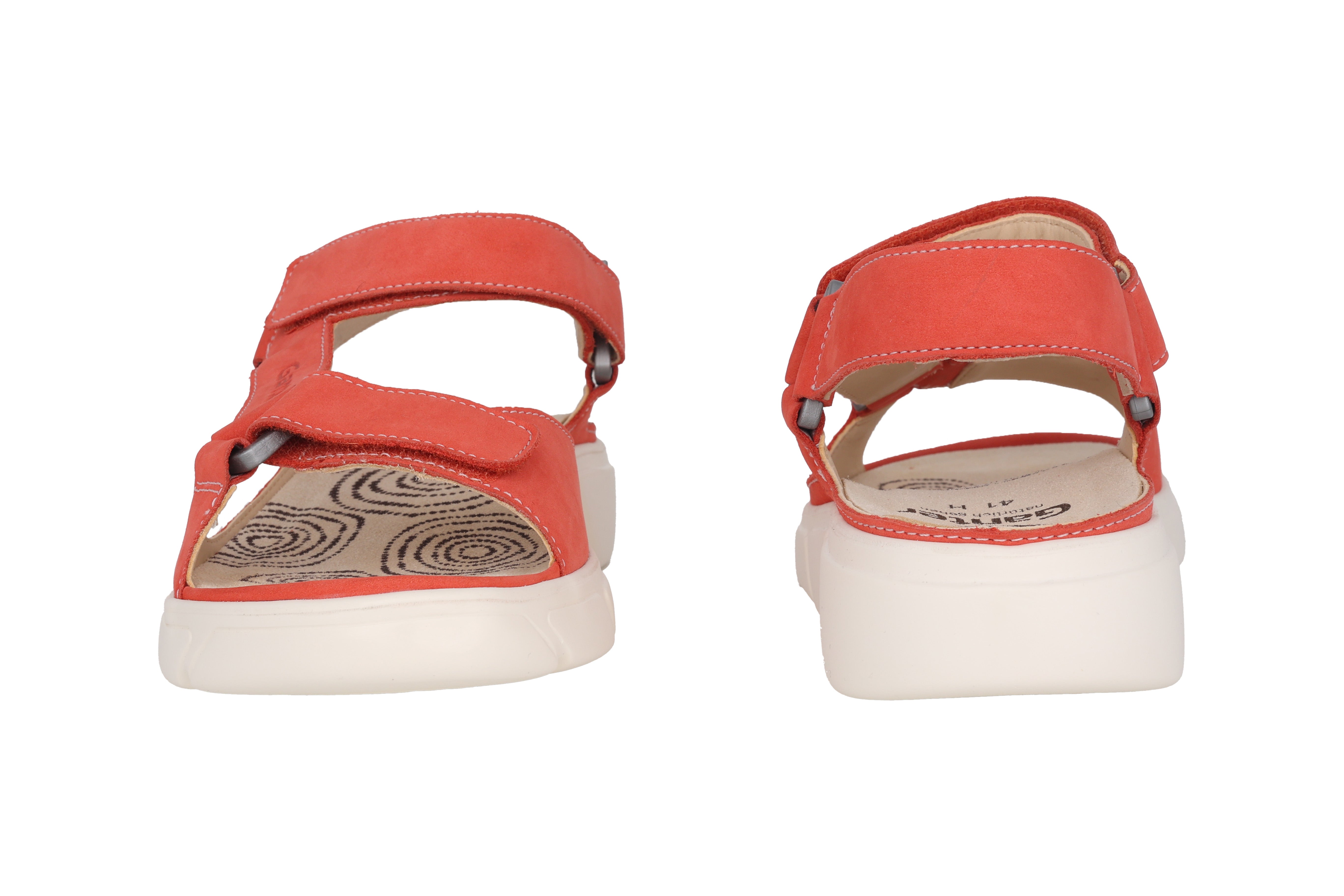 Sandalo da donna con vestibilità ampia (H) "Halina" - rosso