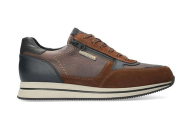 'Gilford' heren veter-sneaker met rits - Bruin - Chaplinshoes'Gilford' herensneaker met veters en rits - BruinMephisto