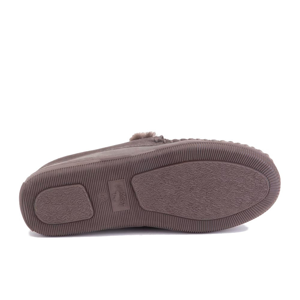 'Grizzly Suede' men's warmlined home slipper - Grey - Chaplinshoes'Grizzly Suede' men's warmlined home slipper - GreyWarmbat