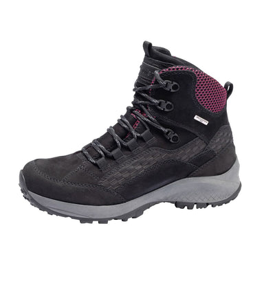 'H - Emma' women's wide fit (H) waterproof walking boot - Black purple - Chaplinshoes'H - Emma' women's wide fit (H) waterproof walking boot - Black purpleWaldläufer
