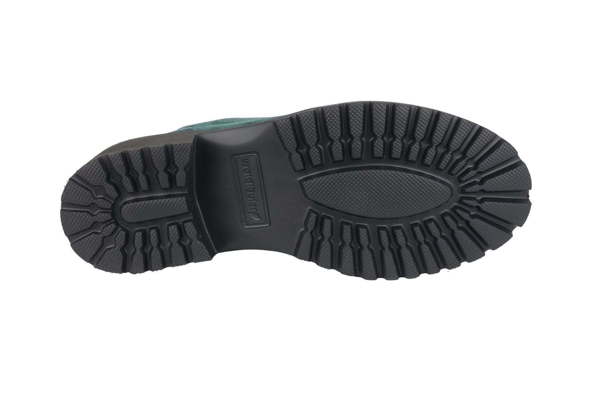 'H - Luise' dameslaars met brede pasvorm (H) - rits - groen - Chaplinshoes'H - Luise' dameslaars met brede pasvorm (H) met veters en rits - groenWaldläufer