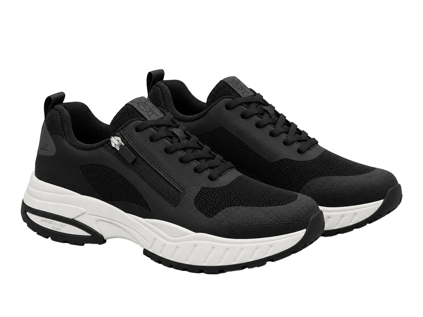 Baskets de course à pied coupe large (H) 'H Pero' pour hommes - Noir