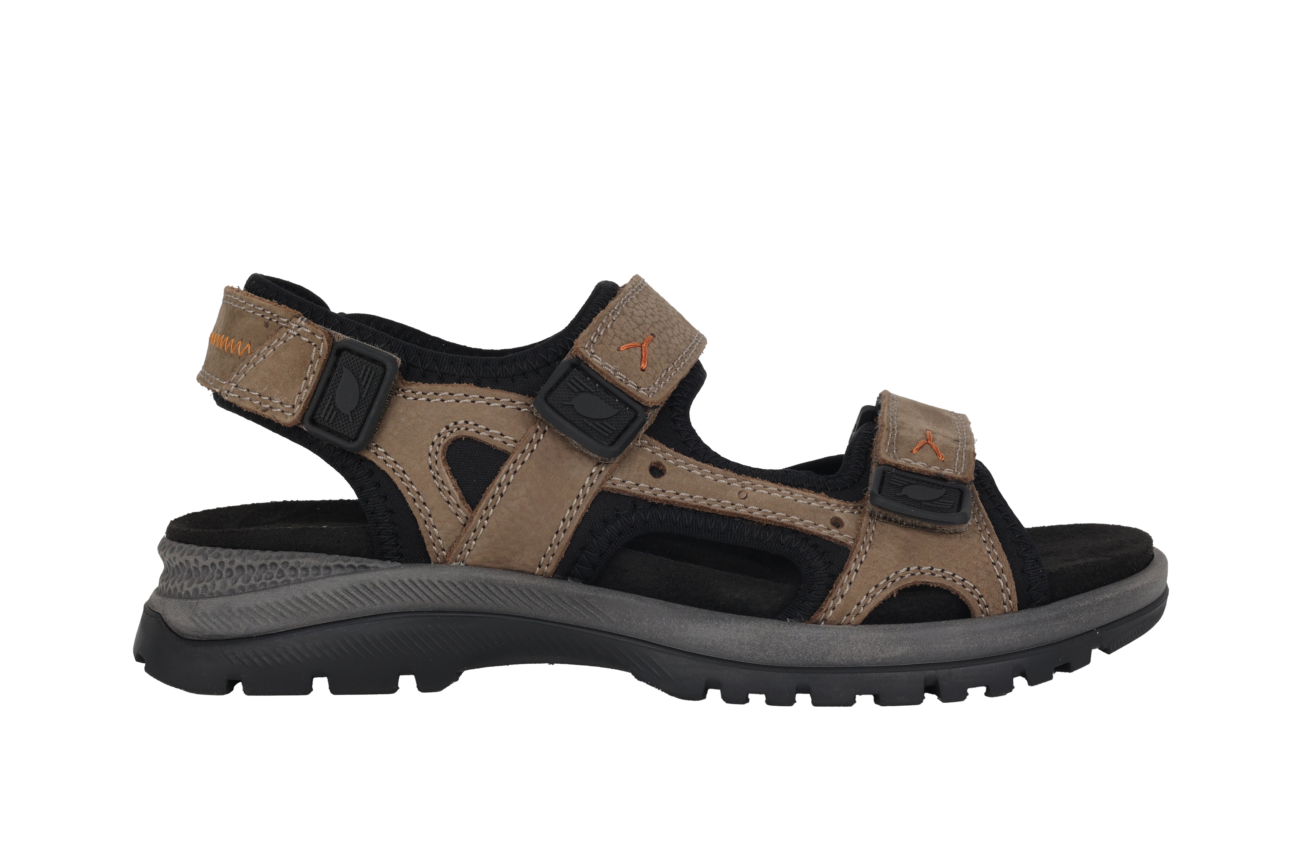 'H-Taro' sandal med bred passform (H) för män - brun