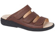 'Harry' men's wide fit (H) triple strap sandal - brown - Chaplinshoes'Harry' men's wide fit (H) triple strap sandal - brownGanter