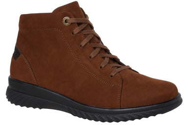 'Heike H' Cordón de corte ancho (H) para mujer - Bota con cremallera - Marrón - Chaplinshoes'Heike H' Bota de mujer con cordones y cremallera de corte ancho (H) - marrónGanter