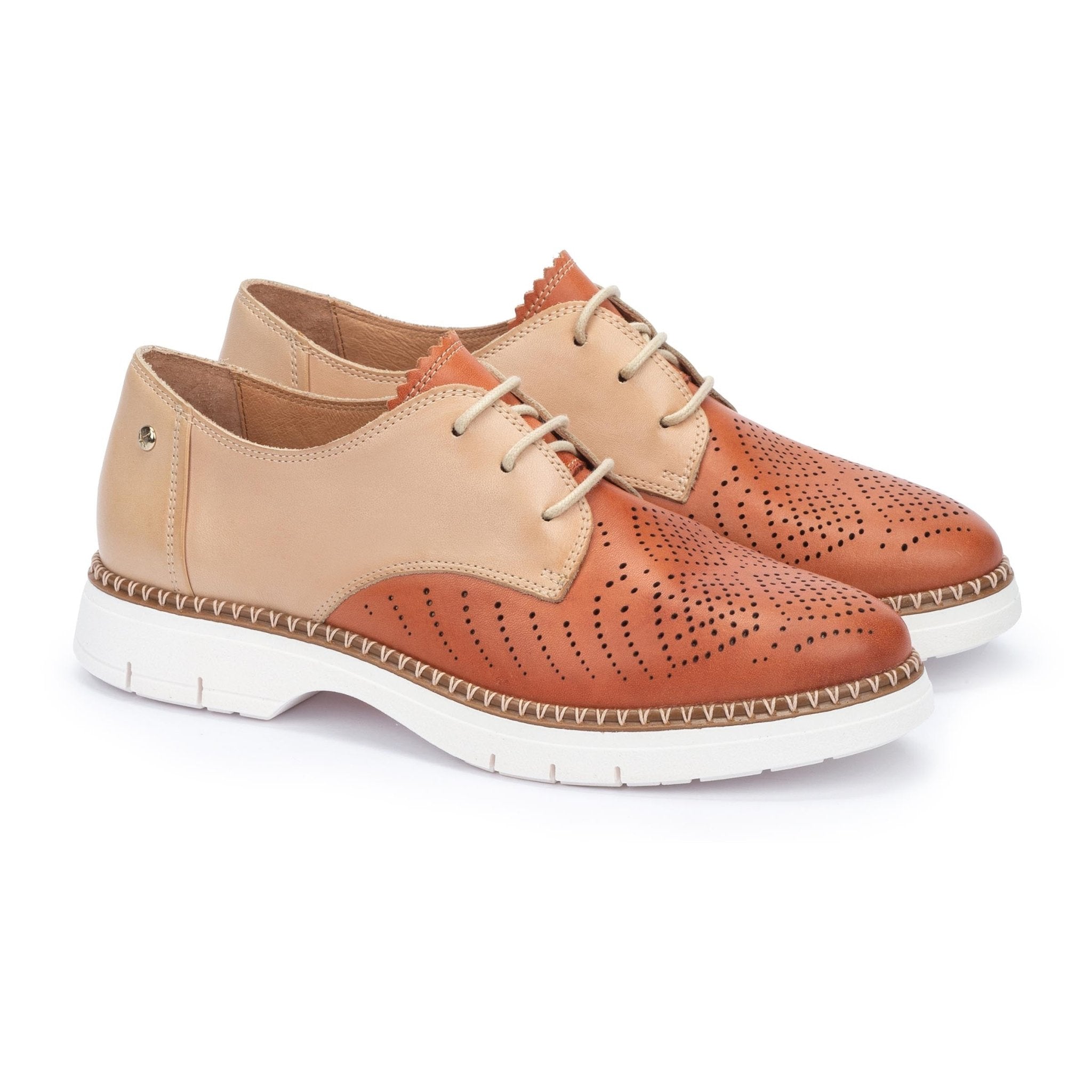 'Henares' dames veterschoen - Bruin beige - Chaplinshoes'Henares' dames veterschoen - Bruin beigePikolinos