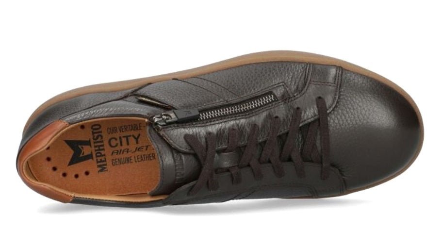 'HENRIK' men's lace - zip sneaker - Brown - Chaplinshoes'HENRIK' men's lace - zip sneaker - BrownMephisto