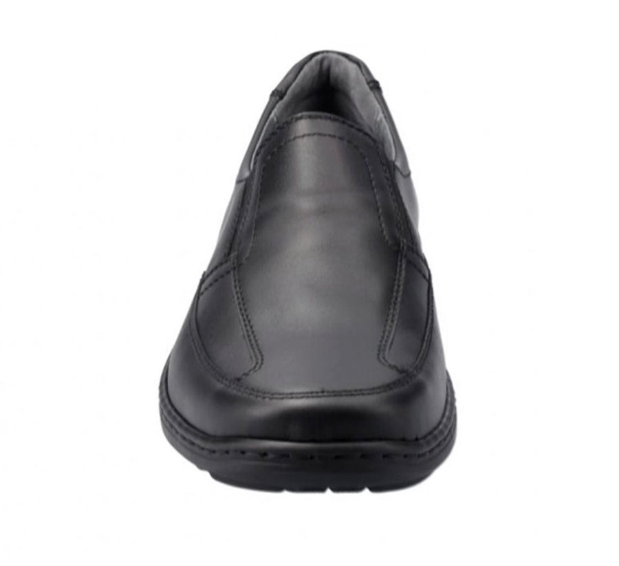 'Herwig' instaploafer met brede pasvorm (H) voor heren - Zwart