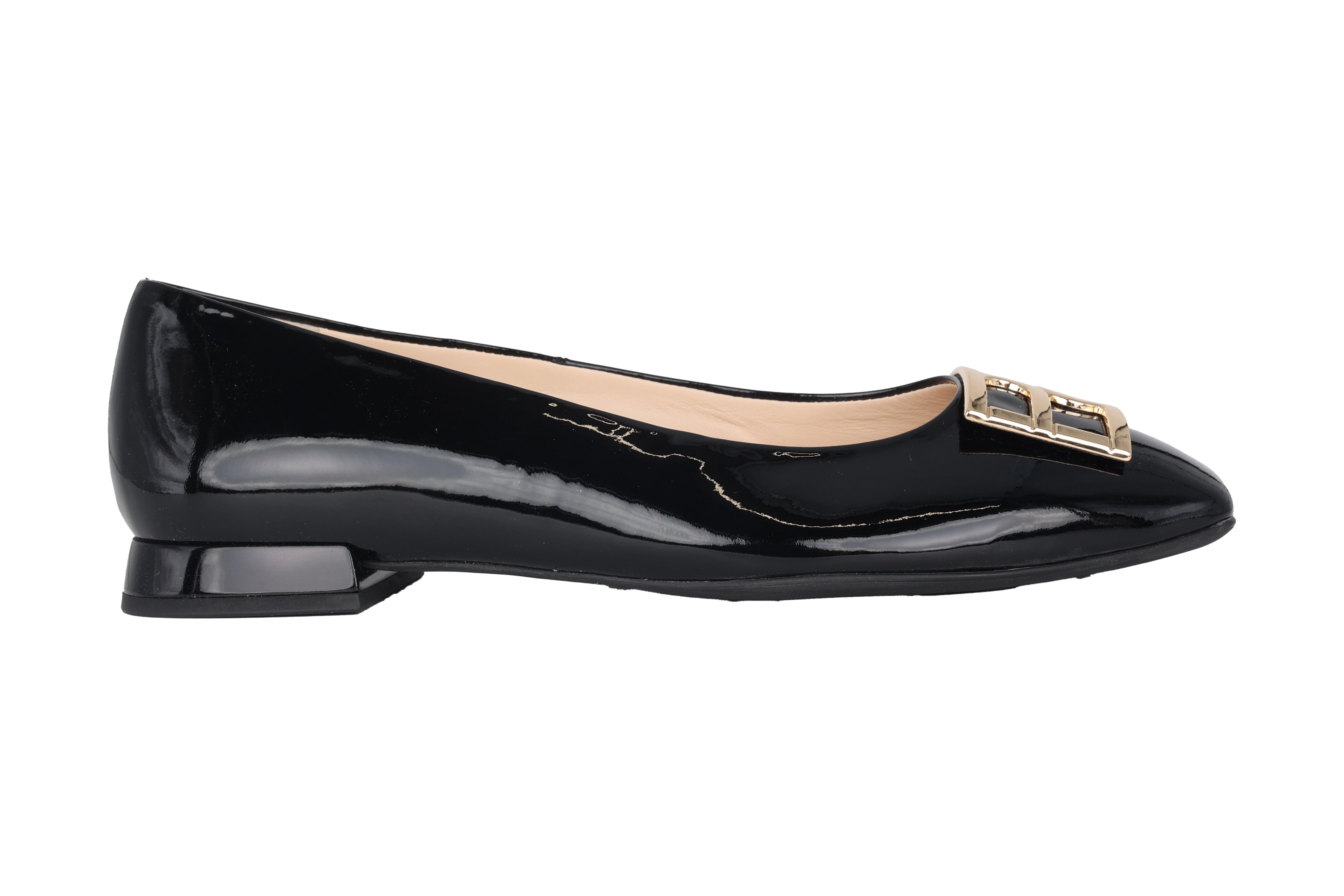 'Petty' women's dressed ballerina - black patent