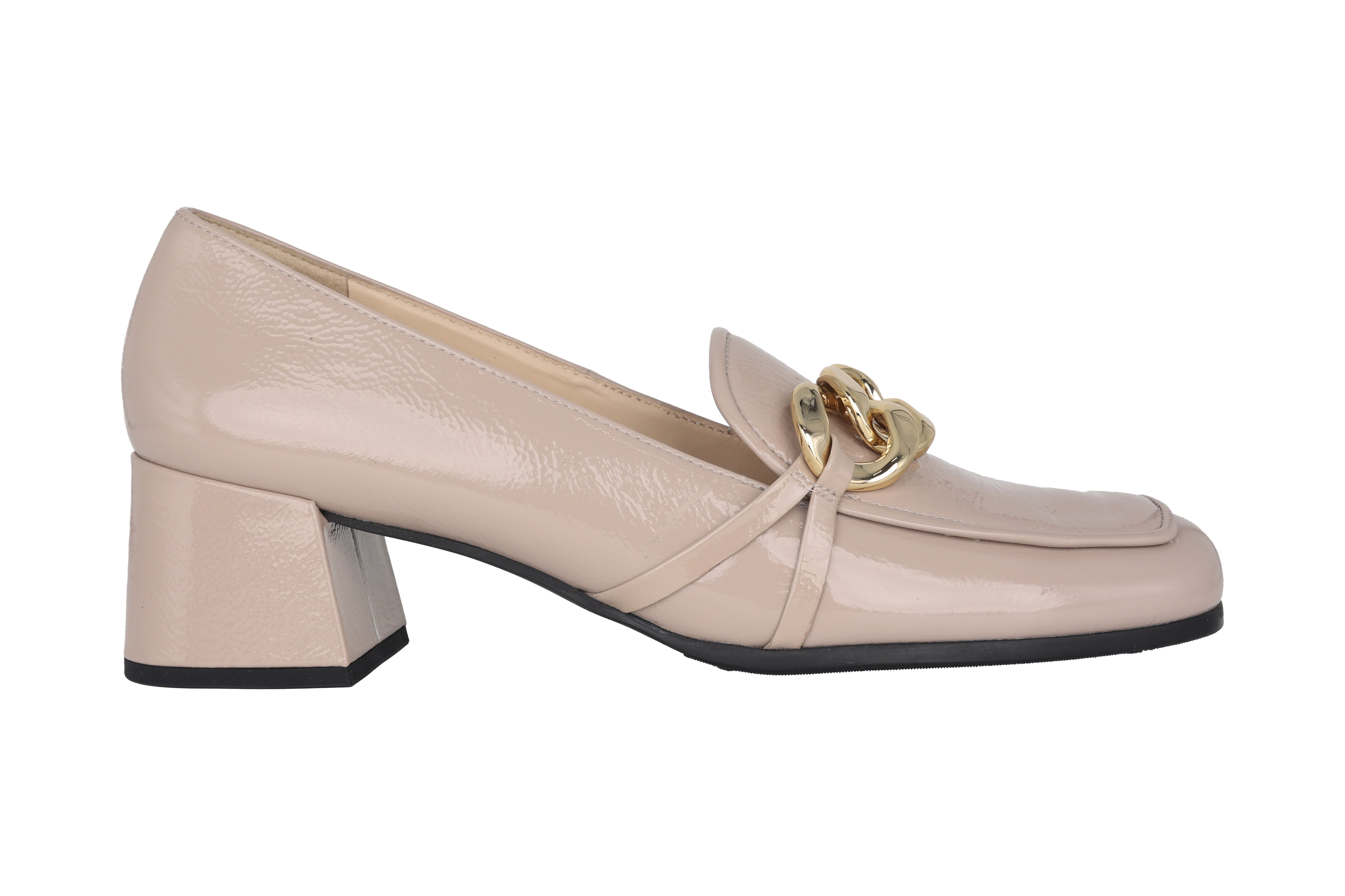 Damespump 'Ally' - beige lak