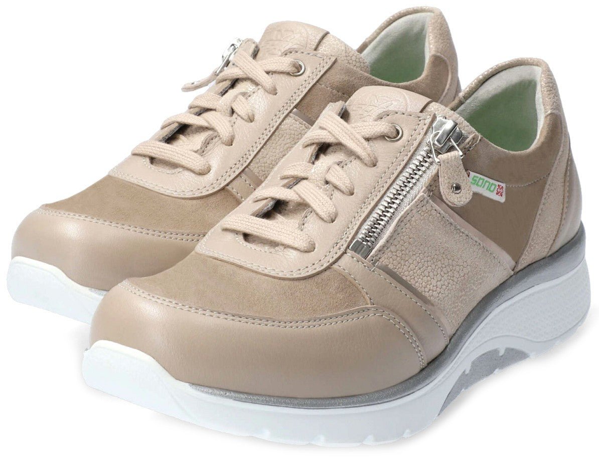 'IZAE' loopschoenen met brede pasvorm (H) voor dames - taupe - Chaplinshoes'IZAE' rollende damesschoenen met brede pasvorm (H) - taupeMephisto