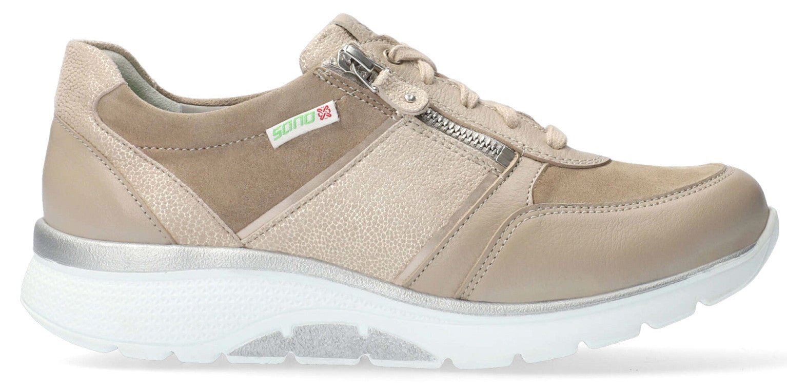 'IZAE' loopschoenen met brede pasvorm (H) voor dames - taupe - Chaplinshoes'IZAE' rollende damesschoenen met brede pasvorm (H) - taupeMephisto