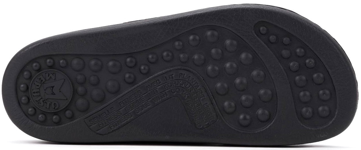 'James' ergonomische herensandaal met brede pasvorm (H) - Zwart - ChaplinshoesErgonomische herensandaal 'James' met brede pasvorm (H) - ZwartMephisto