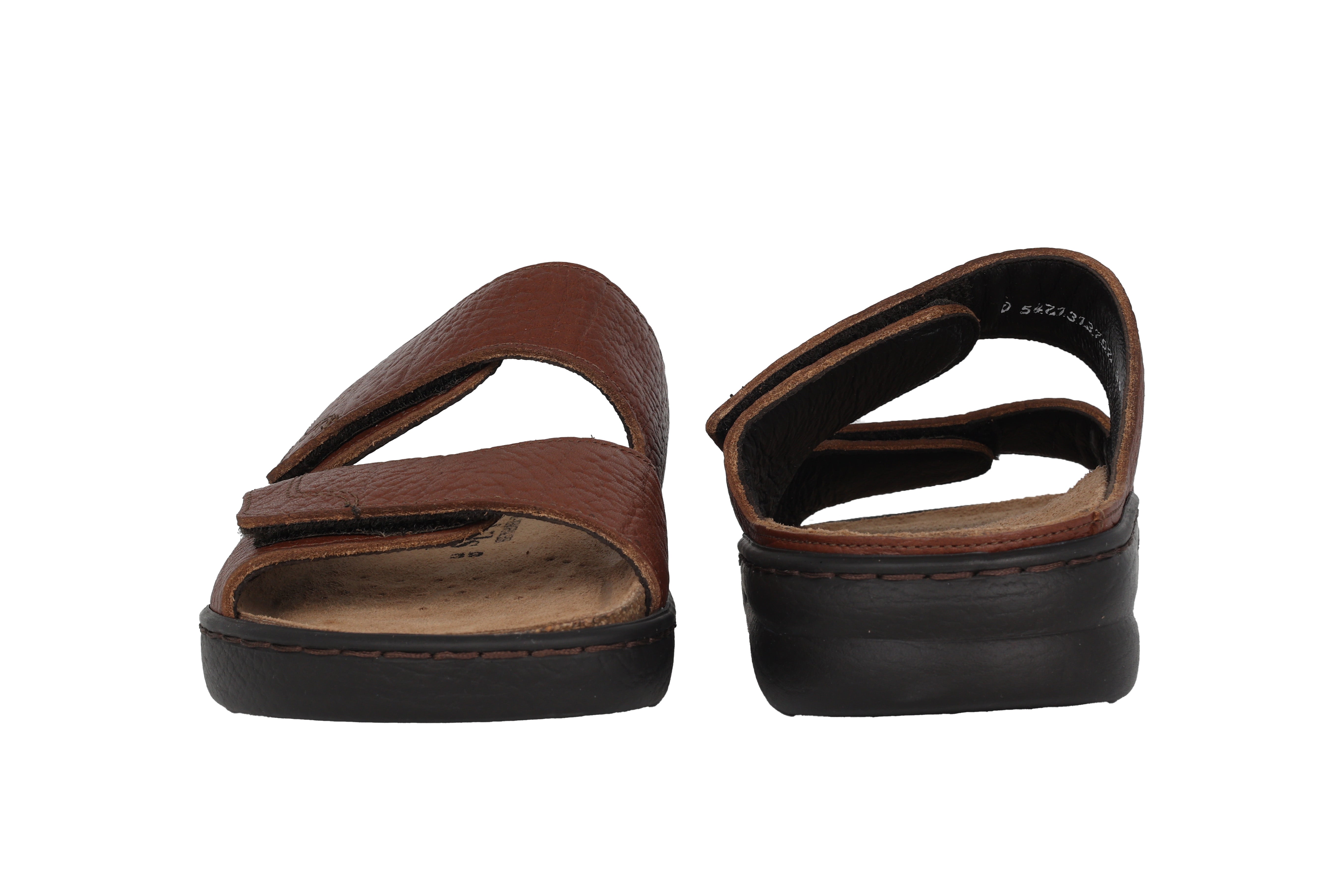 'James' men's ergonomic wide fit (H) sandal - desert brown