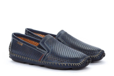 'Jerez' geperforeerde herenloafer - Blauw - Chaplinshoes'Jerez' geperforeerde herenloafer - BlauwPikolinos