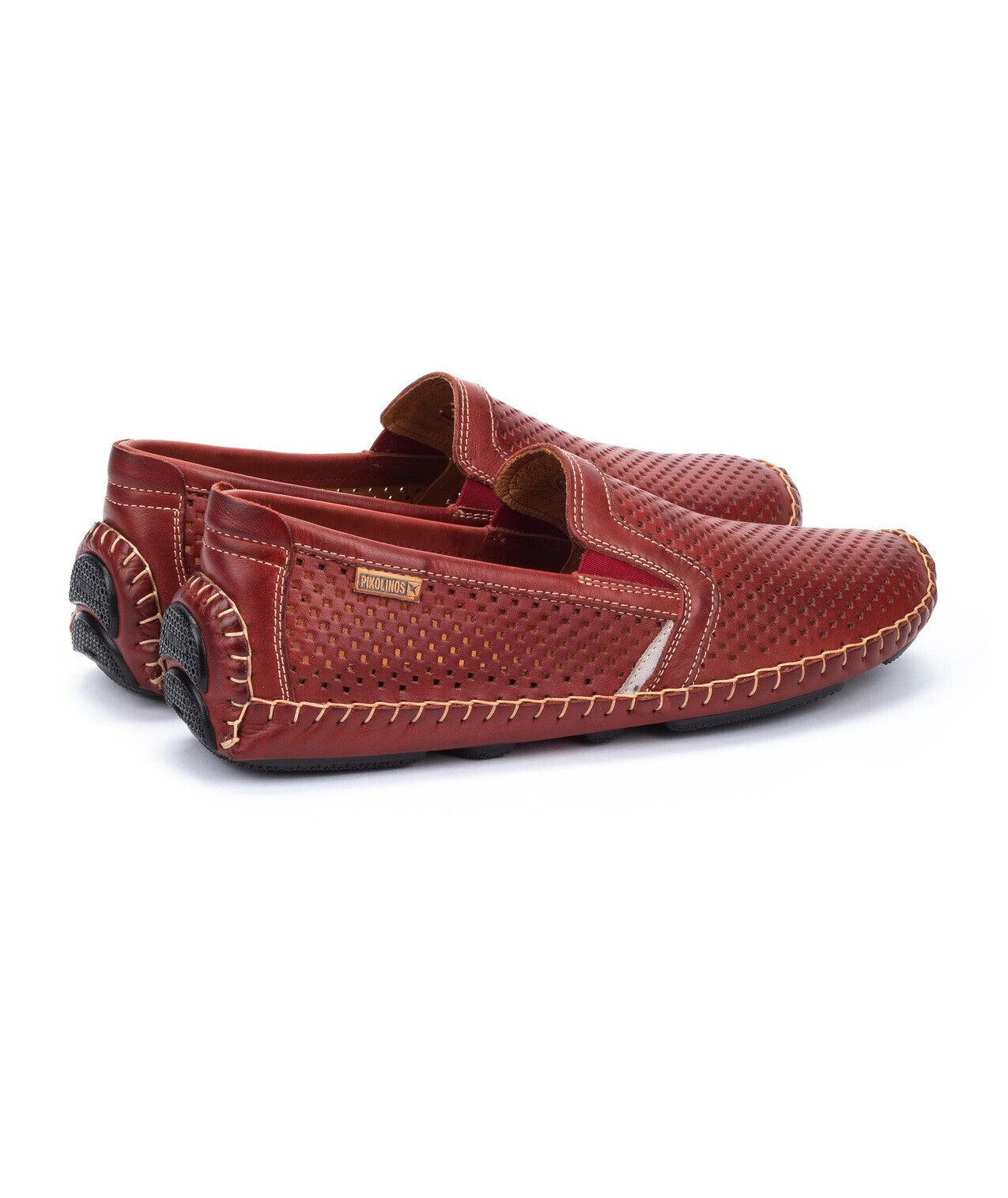 Geperforeerde herenloafer 'Jerez' - Rood