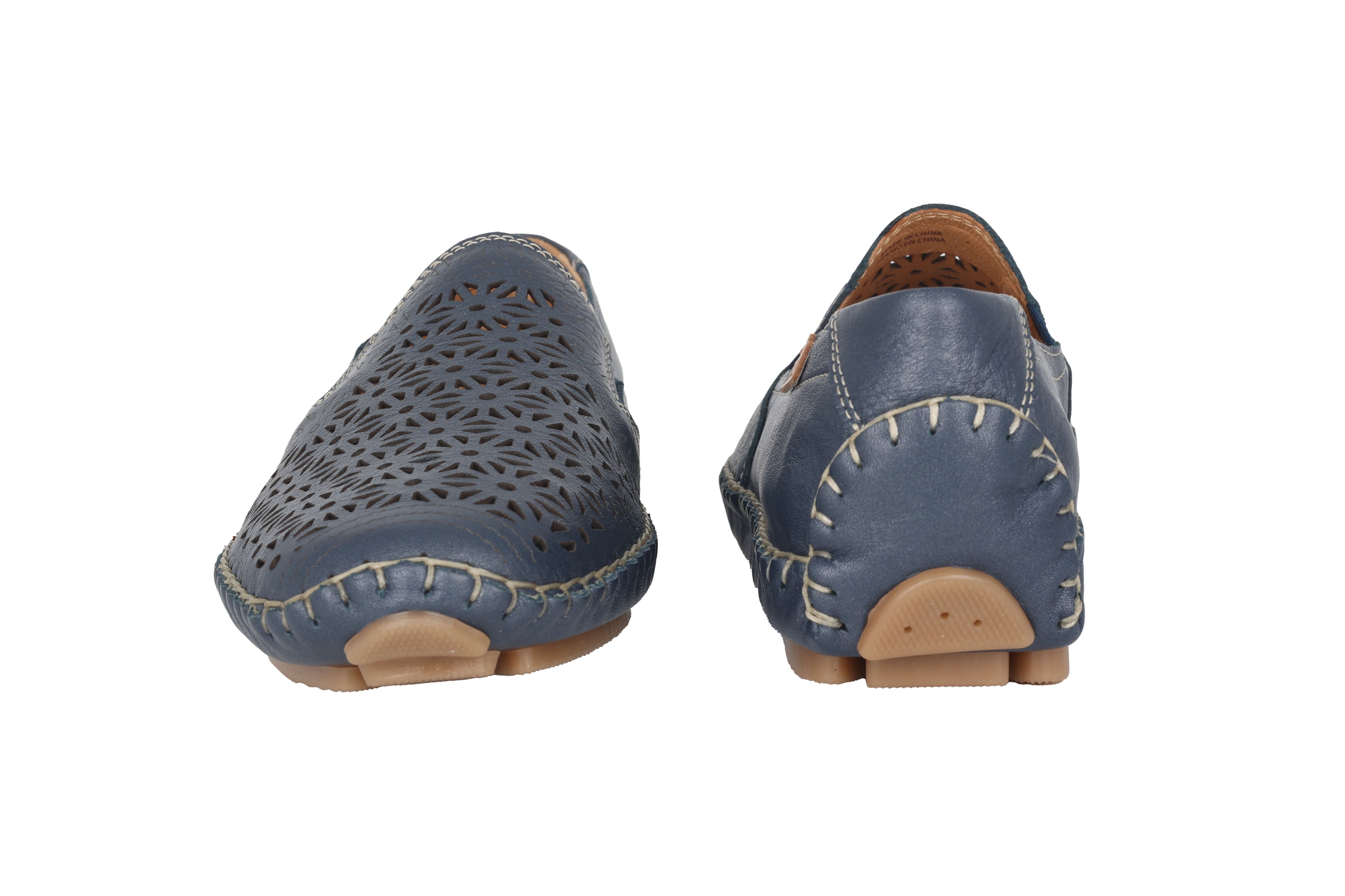 Geperforeerde zomerloafer voor dames 'Jerez' - blauw