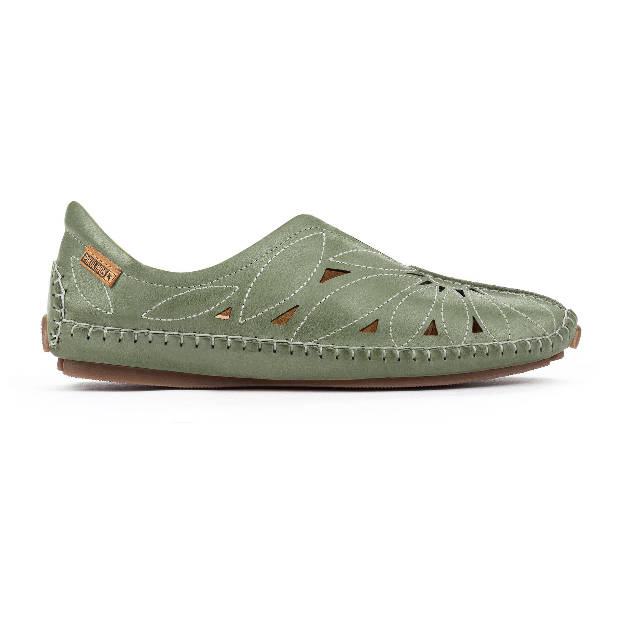 Geperforeerde zomerloafer voor dames 'Jerez' - groen - ChaplinshoesGeperforeerde zomerloafer voor dames 'Jerez' - groenPikolinos