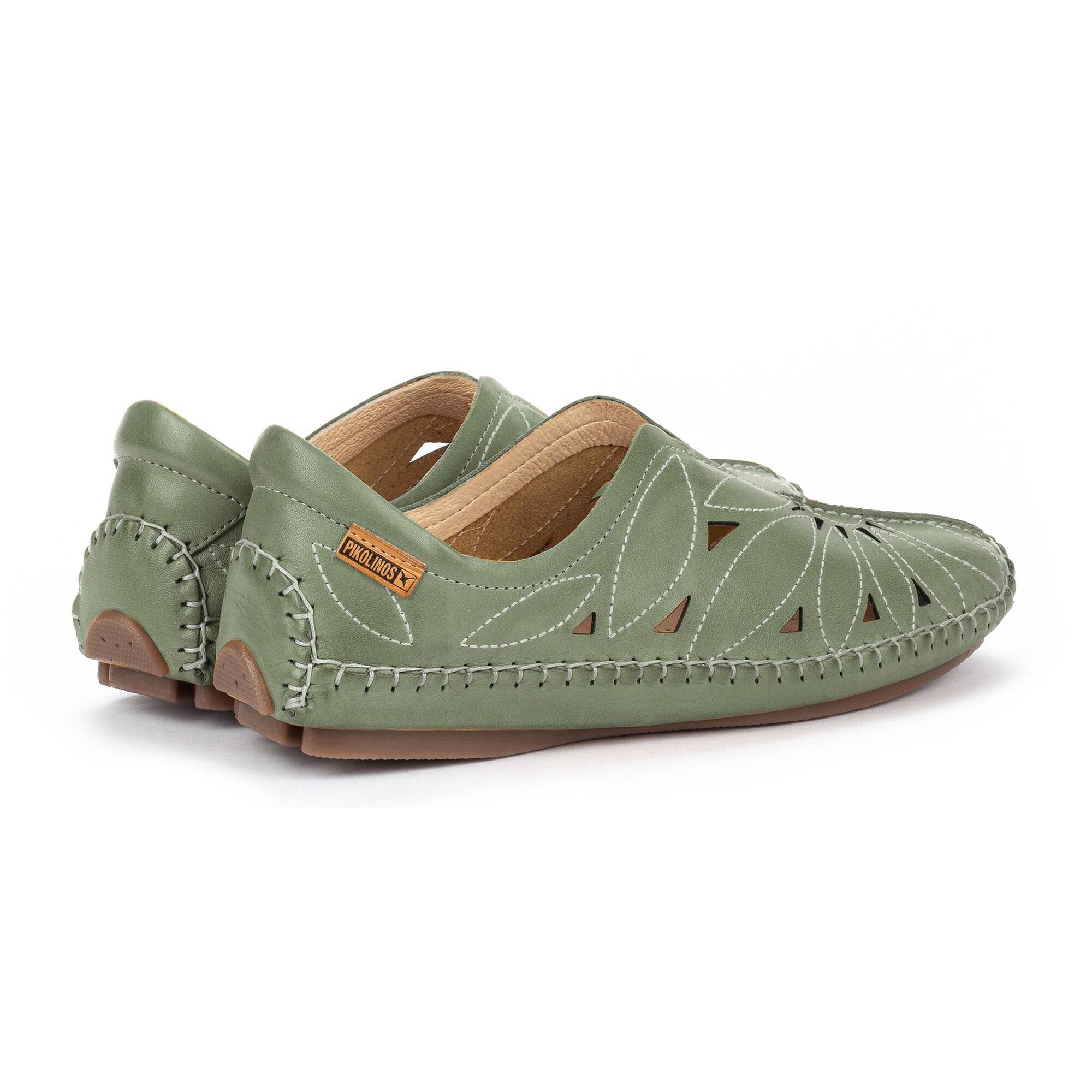 Geperforeerde zomerloafer voor dames 'Jerez' - groen - ChaplinshoesGeperforeerde zomerloafer voor dames 'Jerez' - groenPikolinos