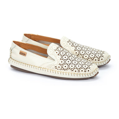 'Jerez' women's perforated summer loafer - off white - Chaplinshoes'Jerez' women's perforated summer loafer - off whitePikolinos