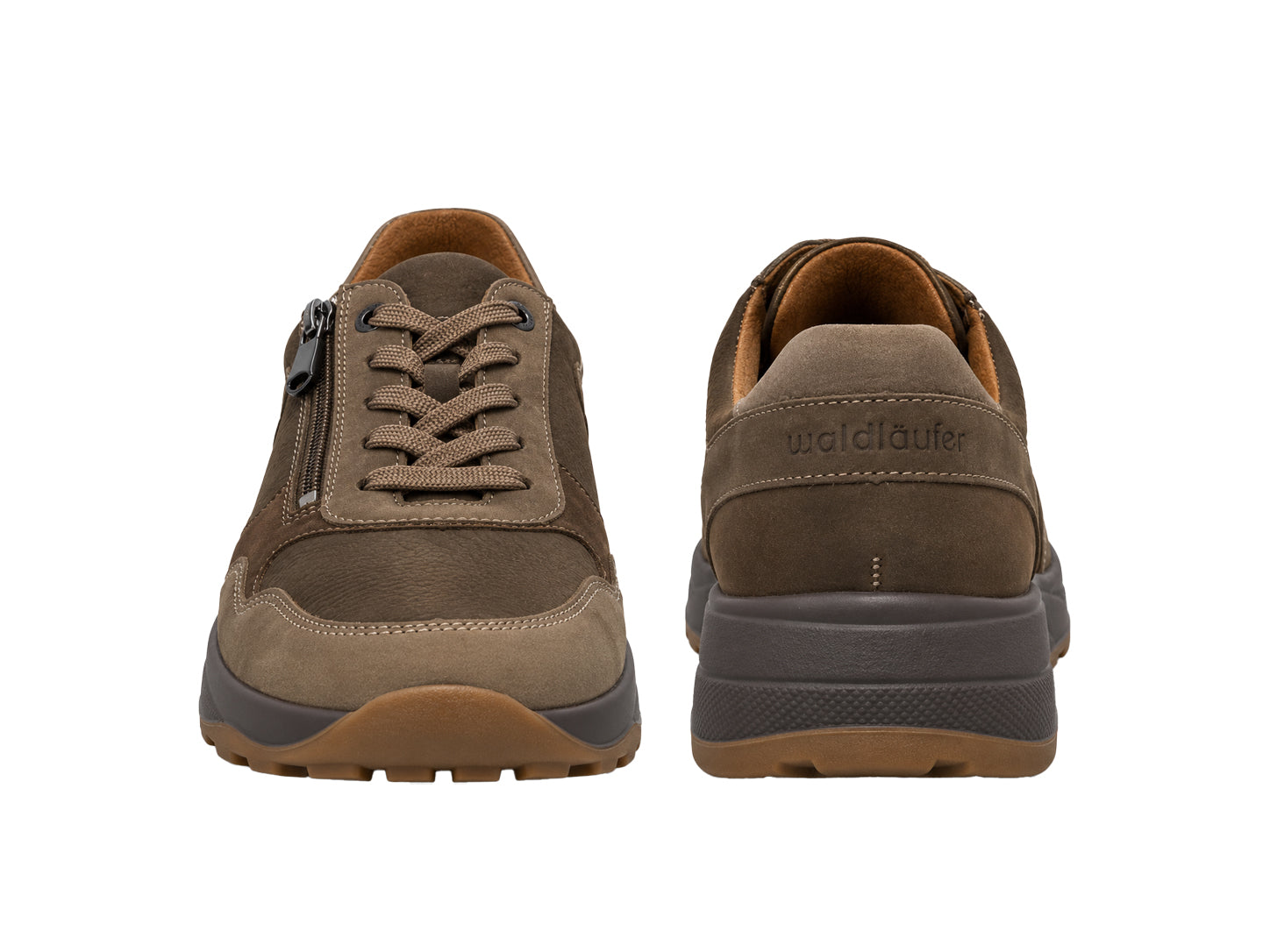 Baskets à lacets pour hommes 'K-John' coupe très large (K) - Marron