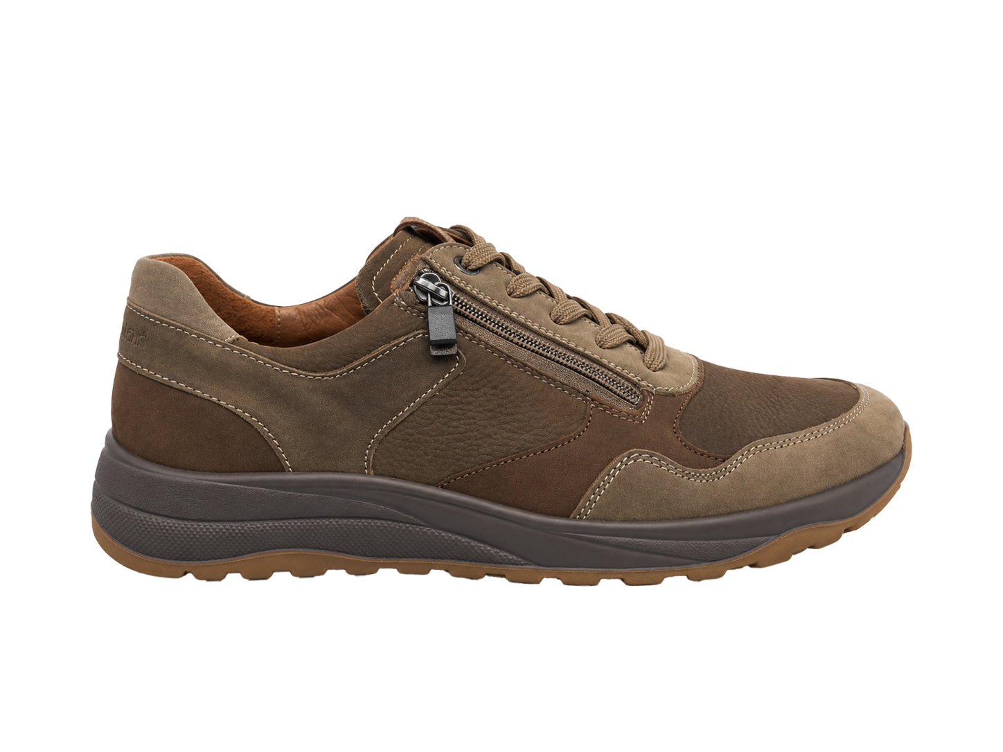 Baskets à lacets pour hommes 'K-John' coupe très large (K) - Marron