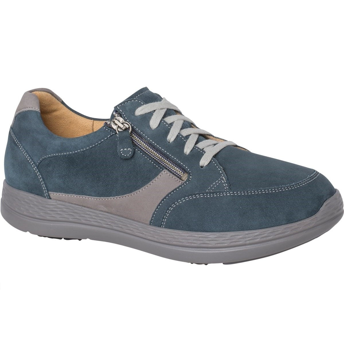 'KarlLudwig' men's very wide (K - L) sneaker - Blue - Chaplinshoes'KarlLudwig' men's very wide (K - L) sneaker - BlueGanter