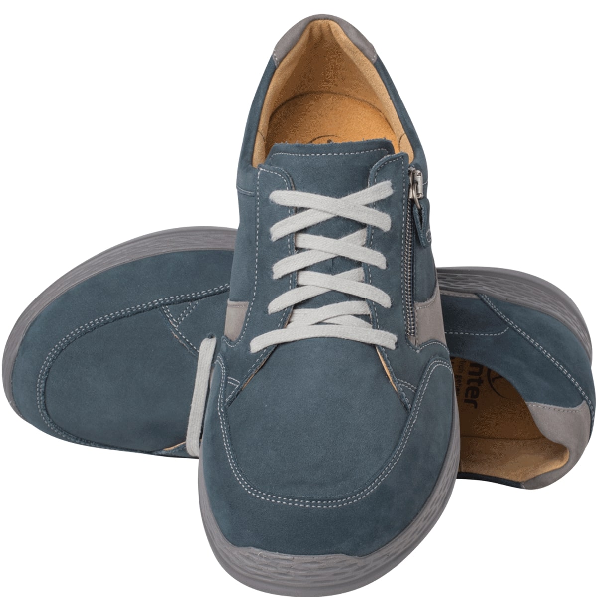 'KarlLudwig' men's very wide (K - L) sneaker - Blue - Chaplinshoes'KarlLudwig' men's very wide (K - L) sneaker - BlueGanter