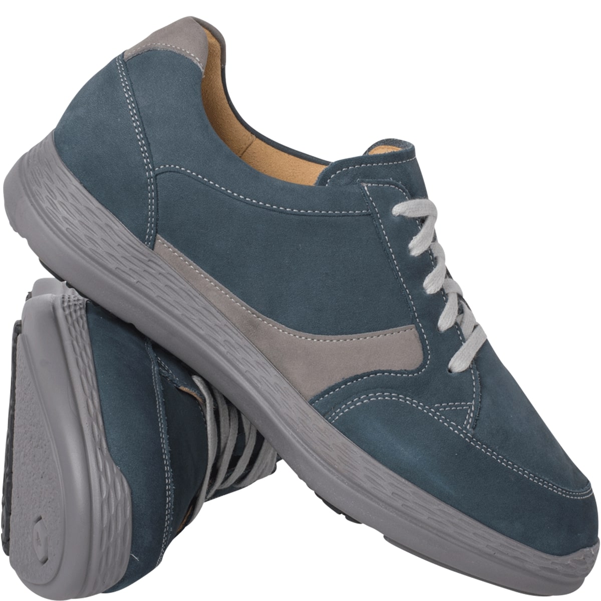'KarlLudwig' men's very wide (K - L) sneaker - Blue - Chaplinshoes'KarlLudwig' men's very wide (K - L) sneaker - BlueGanter